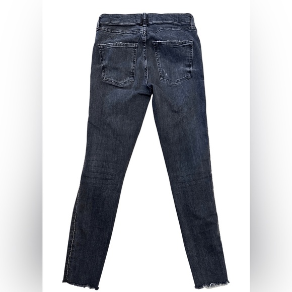 Zara Woman Premium Denim skinny ankle length distressed dark grey jeans… - Picture 3 of 5